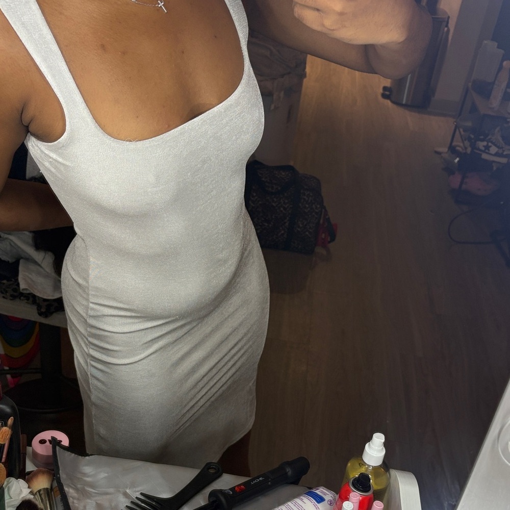 Wild Fable Cream Midi Dress